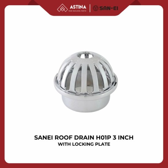 SAN-EI ROOF DRAIN H01P 3 INCH PLATING CHROME