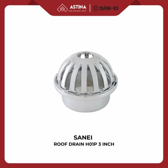 SAN-EI ROOF DRAIN H01P 3 INCH PLATING CHROME