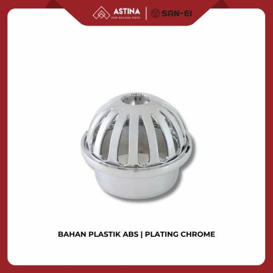 SAN-EI ROOF DRAIN H01P 3 INCH PLATING CHROME