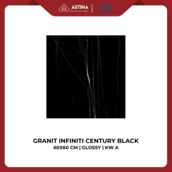 GRANIT INFINITI CENTURY BLACK 60X60 GLOSSY KW A