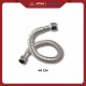 Onda Flexible Hose 1/2 X 1/2 Panas Dingin Logam Perak 40 CM, Selang Fleksibel Untuk Air
