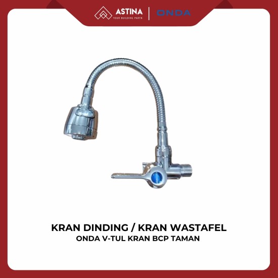 Kran Dapur Fleksibel ONDA V-TUL 1/2 Inch, Anti Karat, Chrome Tahan Lama