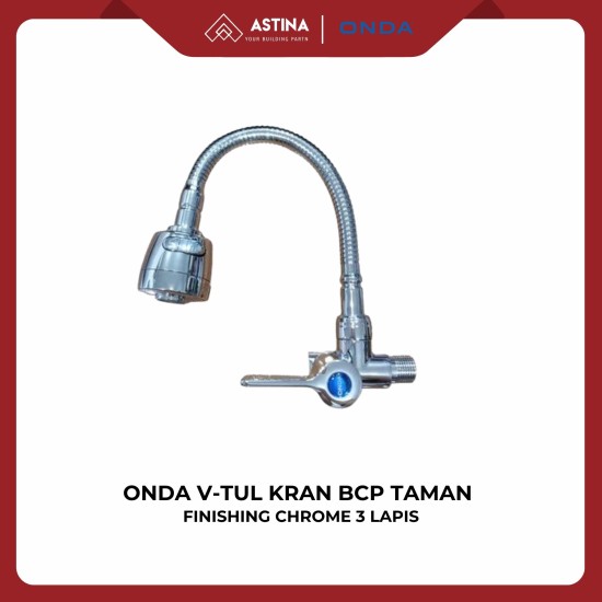 Kran Dapur Fleksibel ONDA V-TUL 1/2 Inch, Anti Karat, Chrome Tahan Lama