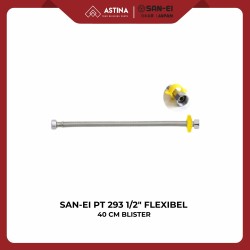 San-Ei PT 293 1/2" Flexibel 40 Cm Blister, Pipa Perak Dengan Konektor Kuning