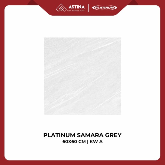 Keramik Platinum Samara Cream 60x60 CM KW A Warna Krem Abu-abu Motif Marmer