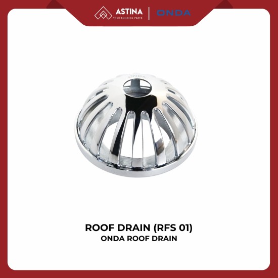 ONDA ROOF DRAIN (RFS 01) BAHAN KUNINGAN FINISHING CHROME