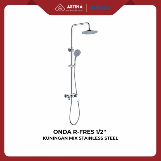 SHOWER TIANG ONDA R-FRES 1/2" KUNINGAN + KRAN MIXER