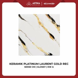 KERAMIK LANTAI PLATINUM LAURENT GOLD GLOSSY REC 50X50 KW A