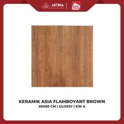 KERAMIK LANTAI ASIA FLAMBOYANT BROWN 50X50 GLOSSY KW A