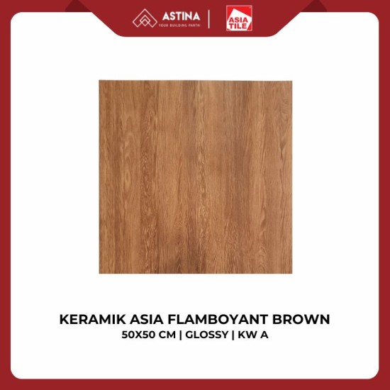 KERAMIK LANTAI ASIA FLAMBOYANT BROWN 50X50 GLOSSY KW A