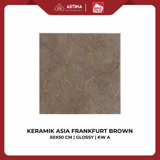KERAMIK LANTAI ASIA FRANKFURT BROWN 50X50 GLOSSY KW A