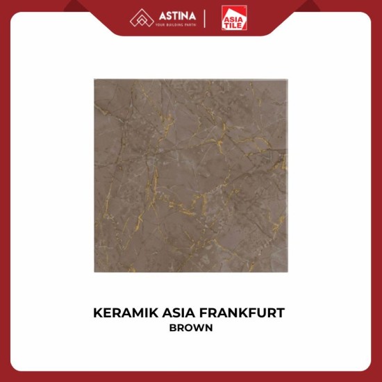 KERAMIK LANTAI ASIA FRANKFURT BROWN 50X50 GLOSSY KW A