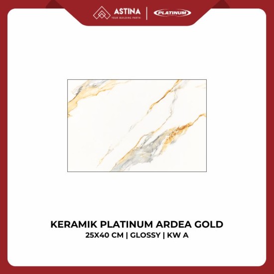 KERAMIK PLATINUM ARDEA GOLD BASIC DECOR 25X40 CM GLOSSY KW A