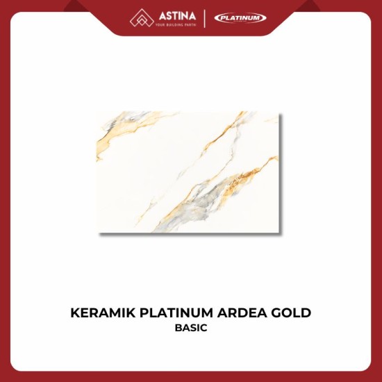 KERAMIK PLATINUM ARDEA GOLD BASIC DECOR 25X40 CM GLOSSY KW A