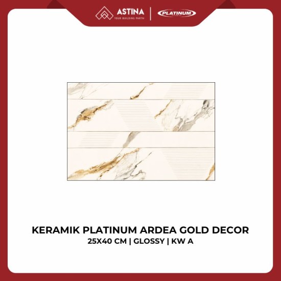 KERAMIK PLATINUM ARDEA GOLD BASIC DECOR 25X40 CM GLOSSY KW A