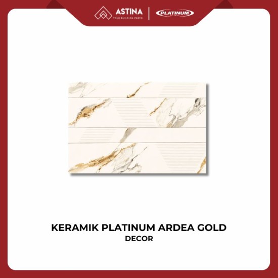 KERAMIK PLATINUM ARDEA GOLD BASIC DECOR 25X40 CM GLOSSY KW A