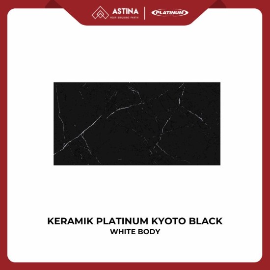 KERAMIK PLATINUM KYOTO BLACK 30X60 CM GLOSSY KW A