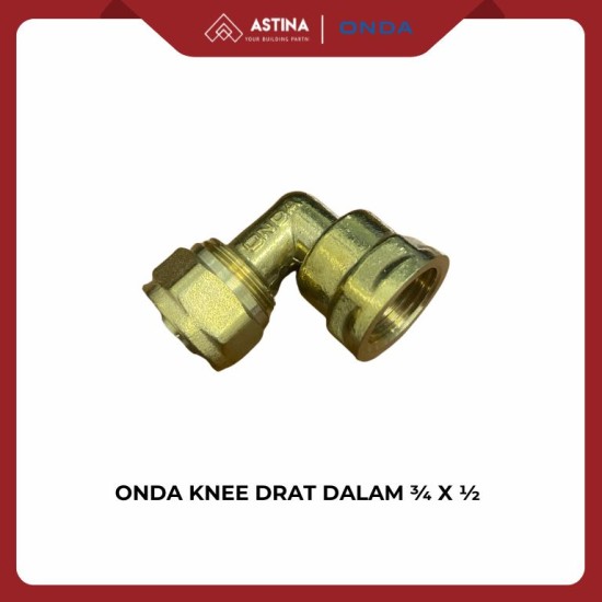 ONDA KNEE DRAT DALAM 3/4 X 1/2 KUNINGAN