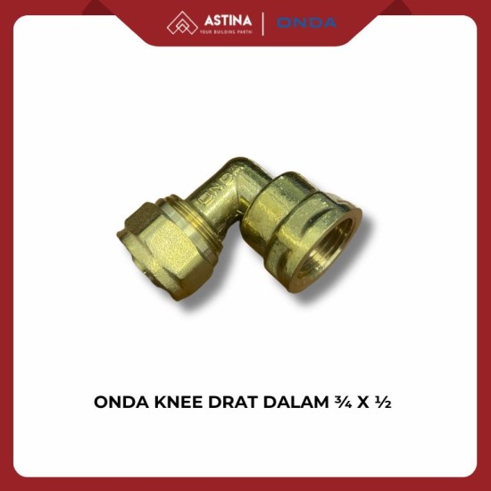 ONDA KNEE DRAT DALAM 3/4 X 1/2 KUNINGAN