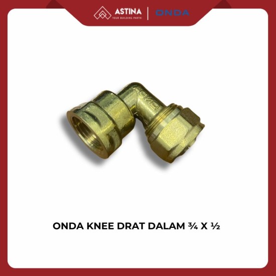 ONDA KNEE DRAT DALAM 3/4 X 1/2 KUNINGAN