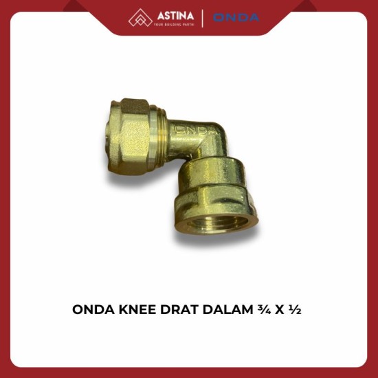 ONDA KNEE DRAT DALAM 3/4 X 1/2 KUNINGAN