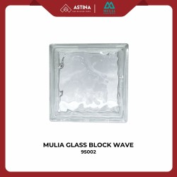 MULIA GLASS BLOCK WAVE 95002 19X19X9,5 CM