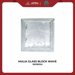 MULIA GLASS BLOCK WAVE 95002 19X19X9,5 CM