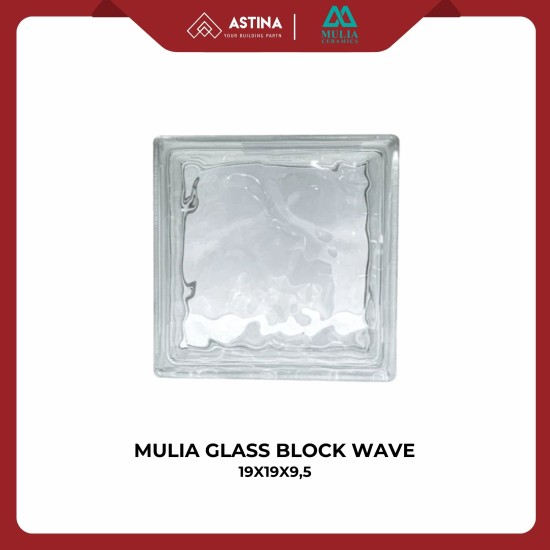 MULIA GLASS BLOCK WAVE 95002 19X19X9,5 CM