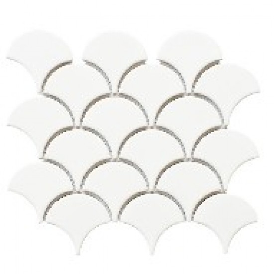 Mosaic Tiles Dekorasi Keramik Fan Glossy 25,5x21,9 (74.4x70 mm)