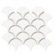 Mosaic Tiles Dekorasi Keramik Fan Glossy 25,5x21,9 (74.4x70 mm)