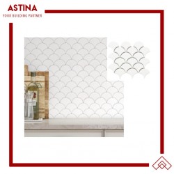 Mosaic Tiles Dekorasi Keramik Fan Glossy 25,5x21,9 (74.4x70 mm)