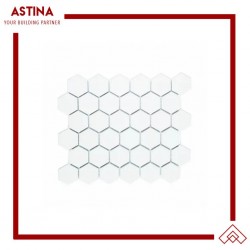 Mosaic Tiles Mozza Hexa Maxi Glossy White 51x59 mm