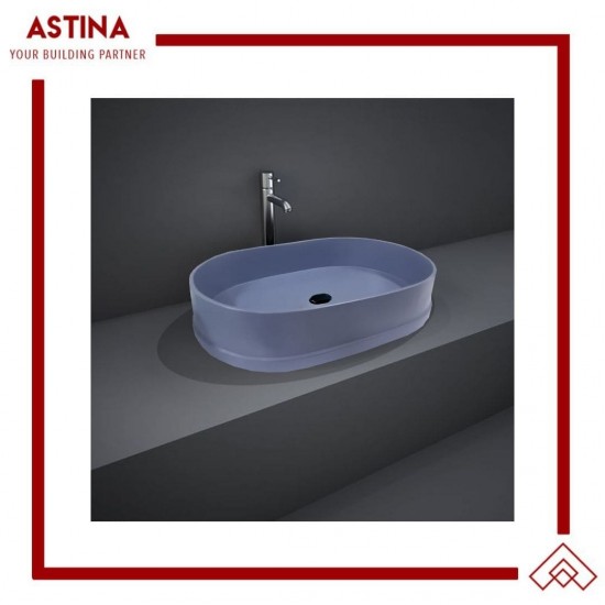 Wastafel Basin Bak Cuci Tangan Meja Oval Resin Concrete Minimalis