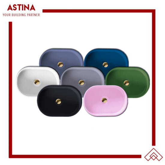 Wastafel Basin Bak Cuci Tangan Meja Oval Resin Concrete Minimalis