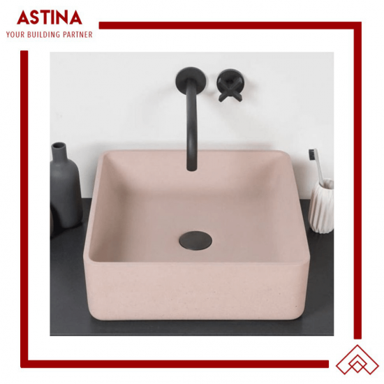 Wastafel Basin Bak Cuci Tangan Meja Kotak Concrete Teraso Minimalis Warna