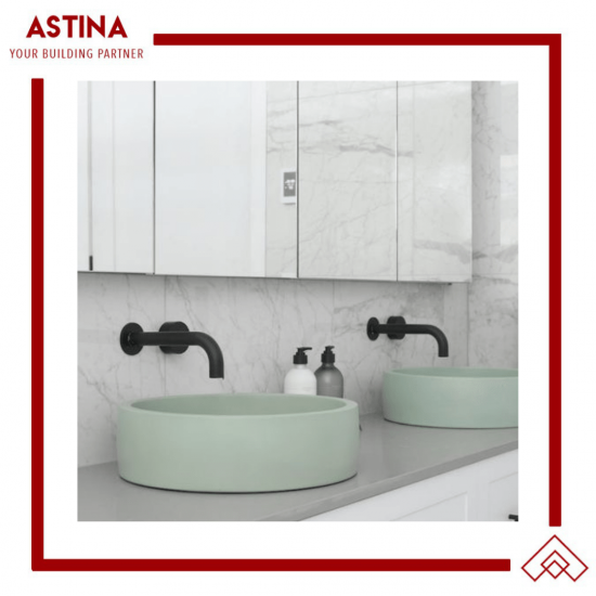 Wastafel Basin Bak Cuci Tangan Meja Bulat Concrete Teraso Minimalis Warna