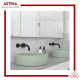 Wastafel Basin Bak Cuci Tangan Meja Bulat Concrete Teraso Minimalis Warna