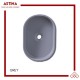 Wastafel Basin Bak Cuci Tangan Meja Oval Resin Concrete Minimalis