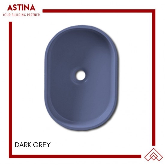 Wastafel Basin Bak Cuci Tangan Meja Oval Resin Concrete Minimalis