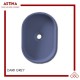 Wastafel Basin Bak Cuci Tangan Meja Oval Resin Concrete Minimalis