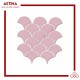 Singres Mosaic Interior Concave Pink Fish Scale Glossy 25,6x27,3 cm