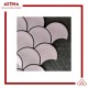 Singres Mosaic Interior Concave Pink Fish Scale Glossy 25,6x27,3 cm