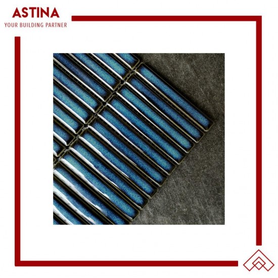 Singres Mosaic Interior Denim Blue Kit Kat Glossy 30,8x28,2 cm